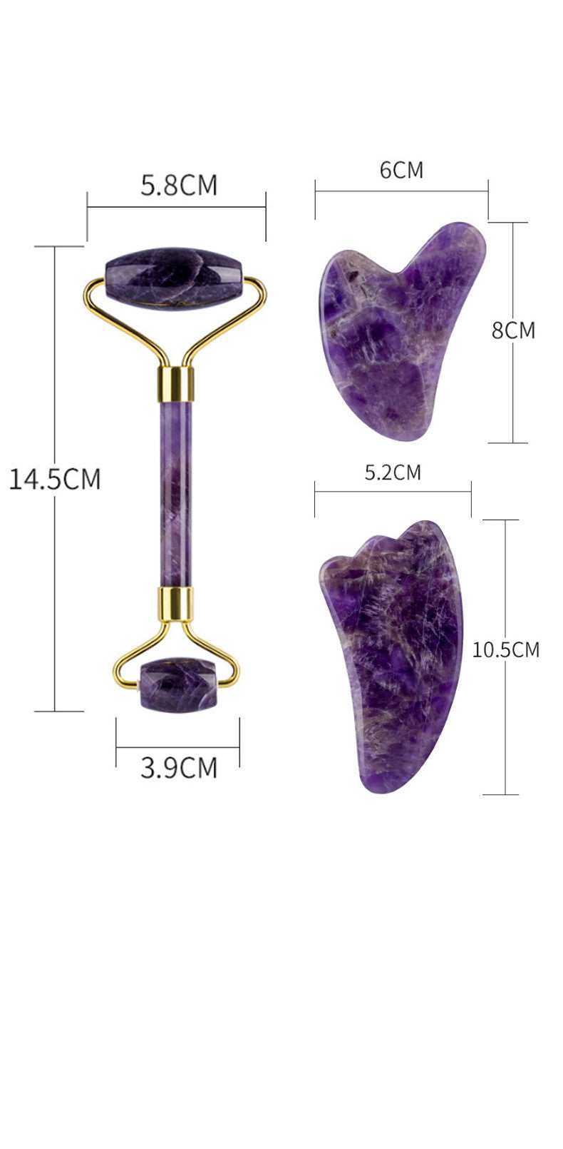 Amethyst Gua Sha Set