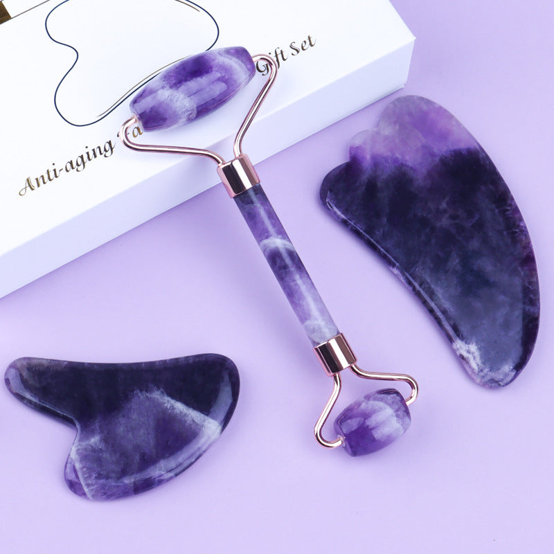 Amethyst Gua Sha Set